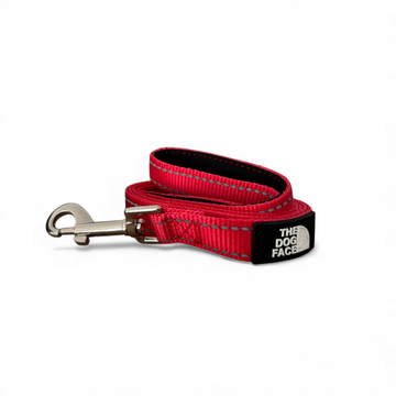 The Dog Face Reflective Leash - Red