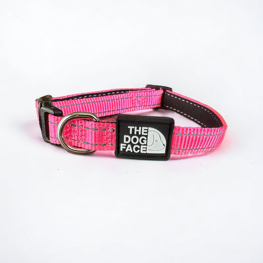 Padded Reflective Collar - Pink by The Dog Face