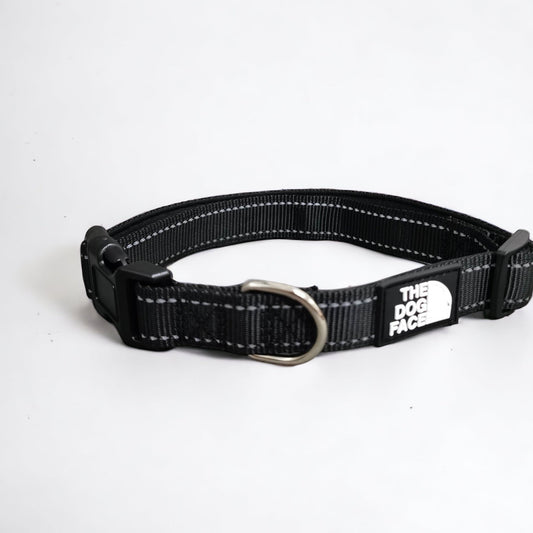 Padded Reflective Collar - Black by The Dog Face