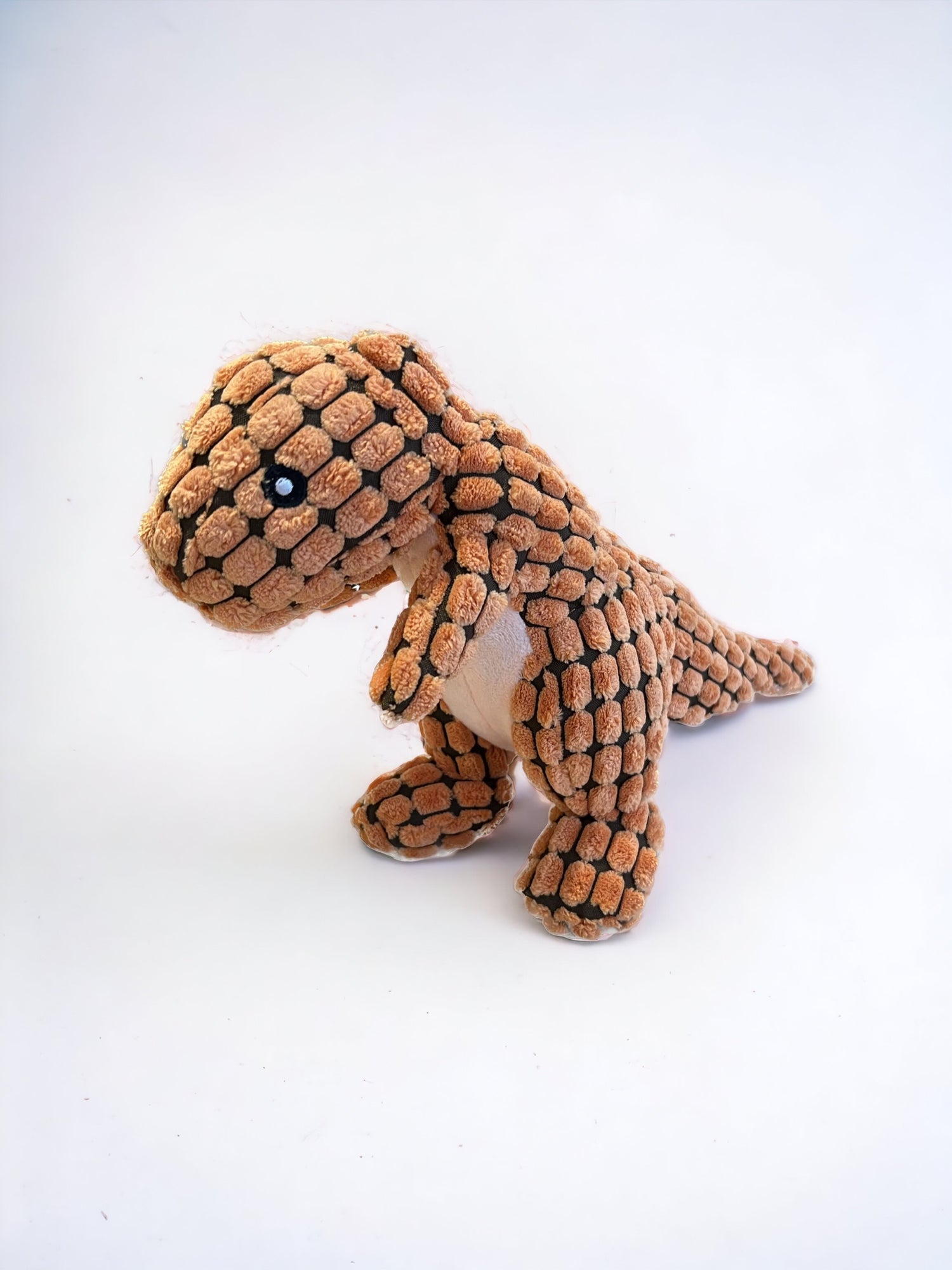 Dinosaur Squeaky Plush Dog Toy Orange Shop Dog Toys at The Dog